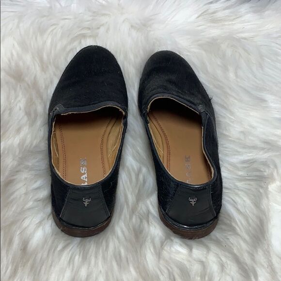 Trask Ali Black Calf Hair Slip On Loafers Sz 6 - Picture 3 of 7